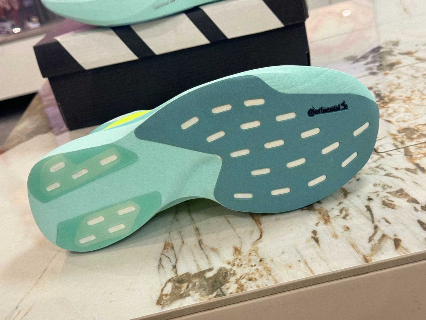 Adidas Adizero Evo SL Running Shoes (Aqua/Lime)