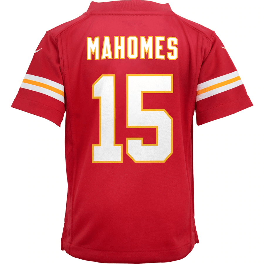 Patrick Mahomes 15 Kansas City Chiefs Youth Game Jersey - Red