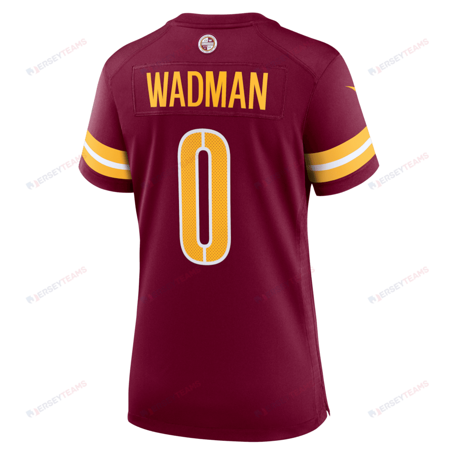 Colby Wadman 0 Washington Commanders Women's Game Jersey - Burgundy