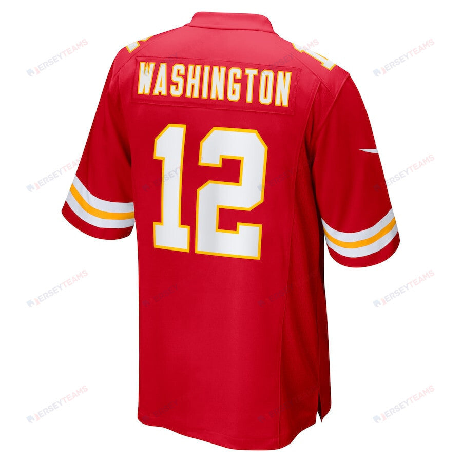 Montrell Washington 12 Kansas City Chiefs Game Men Jersey - Red
