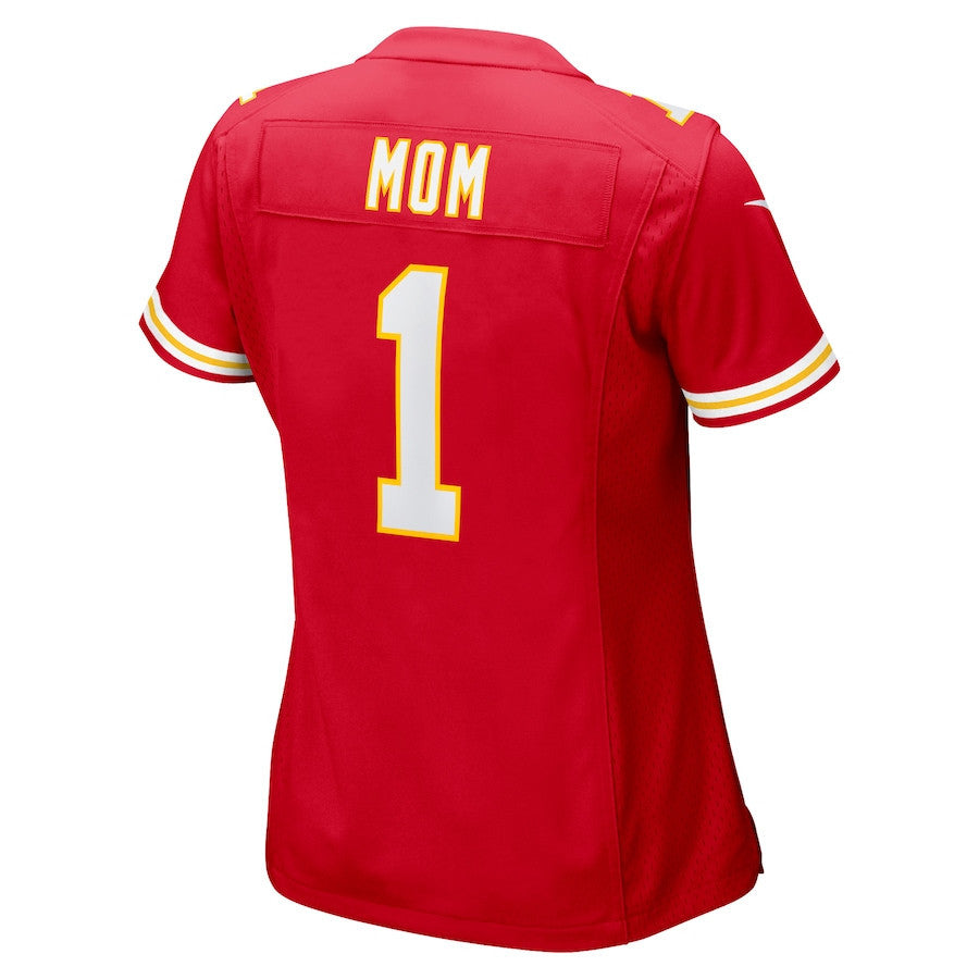 Number 1 Mom Kansas City Chiefs Game Women Jersey - Red