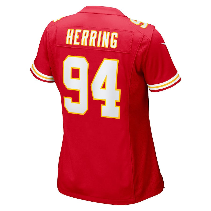 Malik Herring 94 Kansas City Chiefs Game Women Jersey - Red