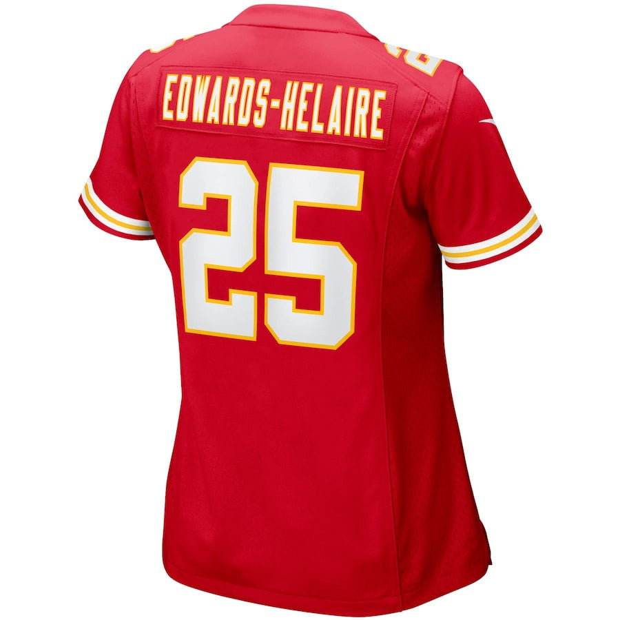 Clyde Edwards-Helaire 25 Kansas City Chiefs Game Women Jersey - Red