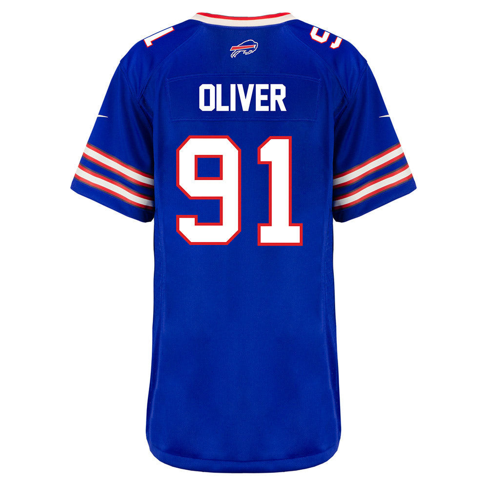 Ed Oliver 91 Buffalo Bills Women Home Game Jersey - Royal