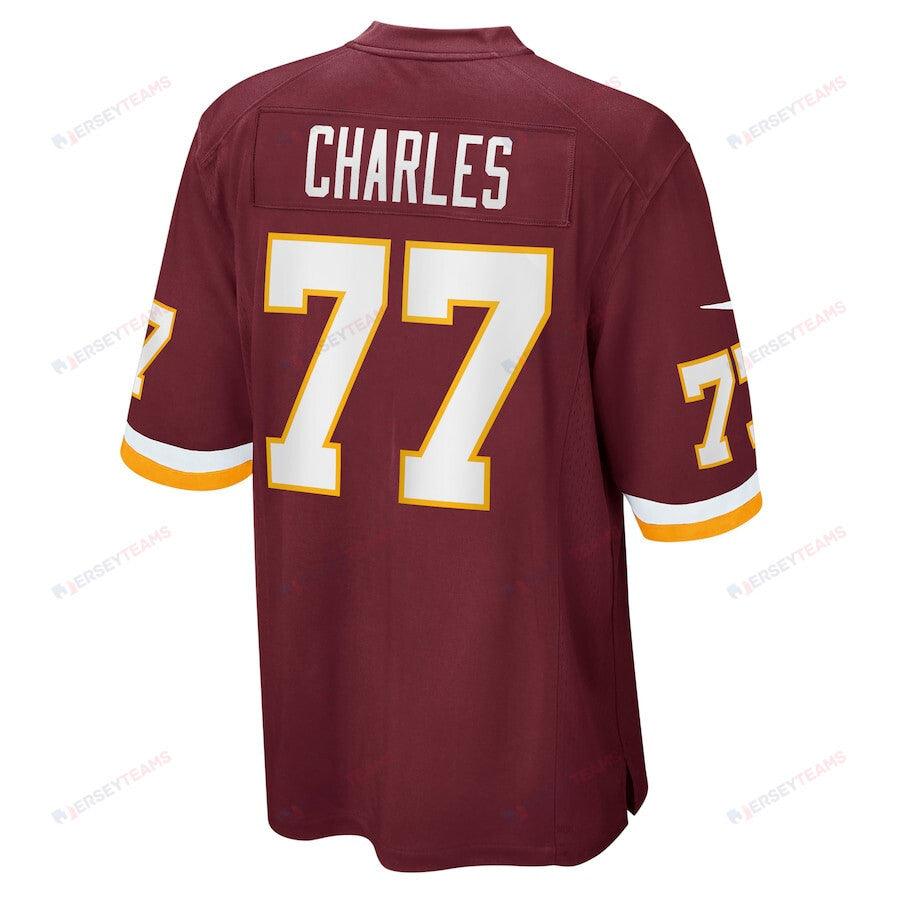 Saahdiq Charles 77 Washington Commanders Football Team Men Game Jersey - Burgundy