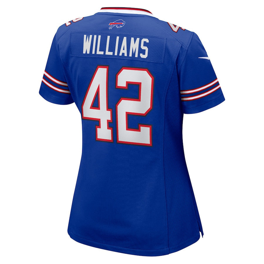 Dorian Williams 42 Buffalo Bills Women Team Game Jersey - Royal