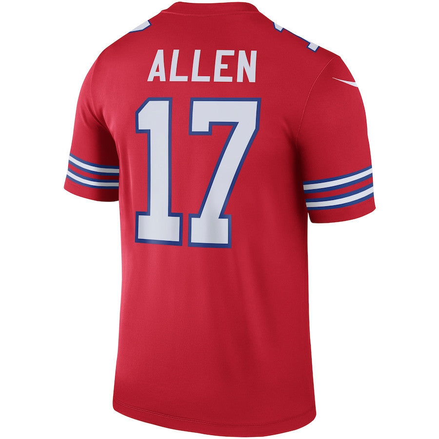 Josh Allen 17 Buffalo Bills Men Color Rush Legend Jersey - Red