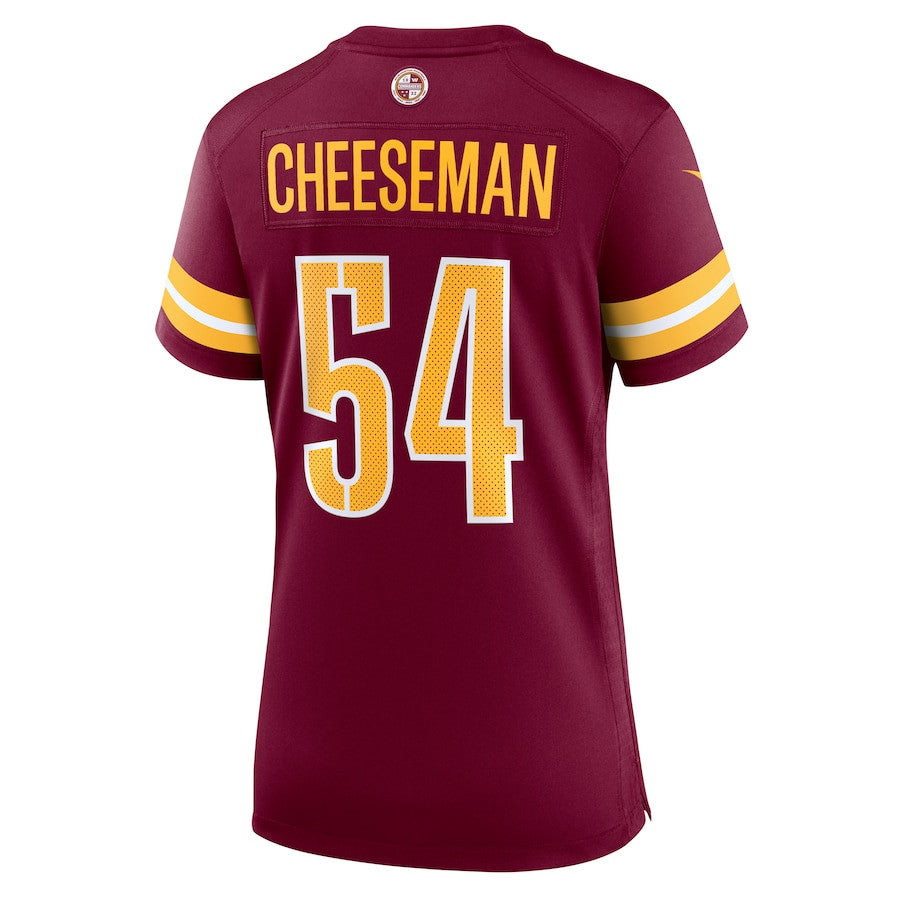 Camaron Cheeseman 54 Washington Commanders Women Game Jersey - Burgundy