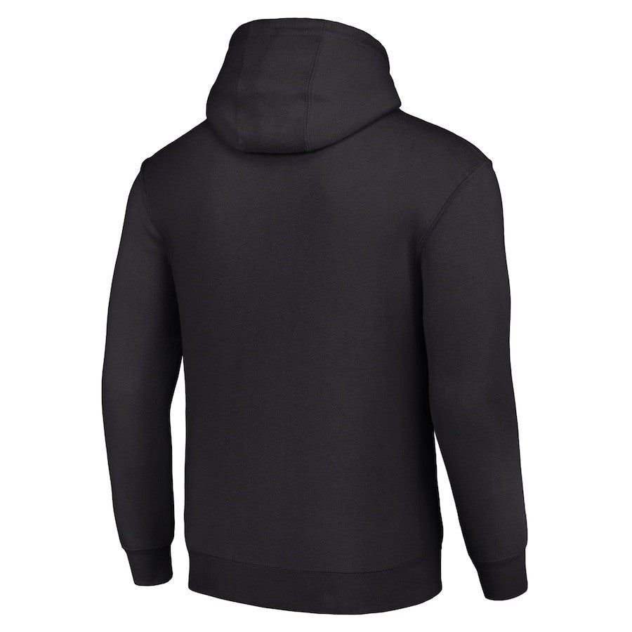Los Angeles Rams Half Helmet Logo Pullover Hoodie - Black