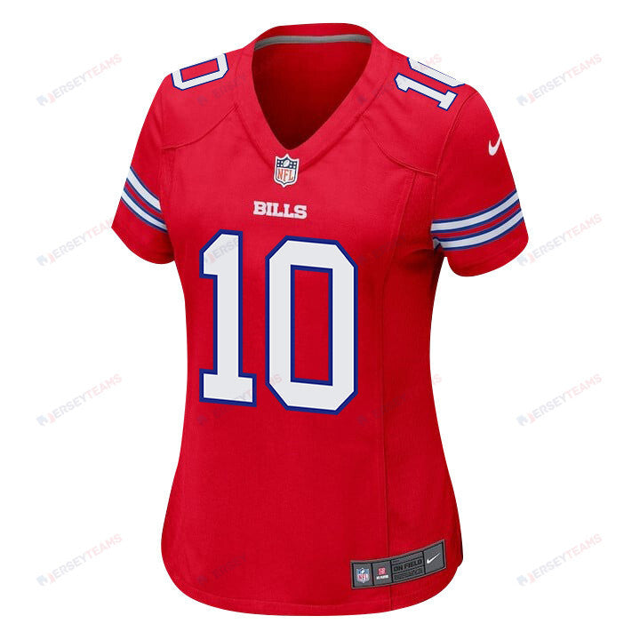 Mitch Trubisky 10 Buffalo Bills Team Game Women Jersey - Red