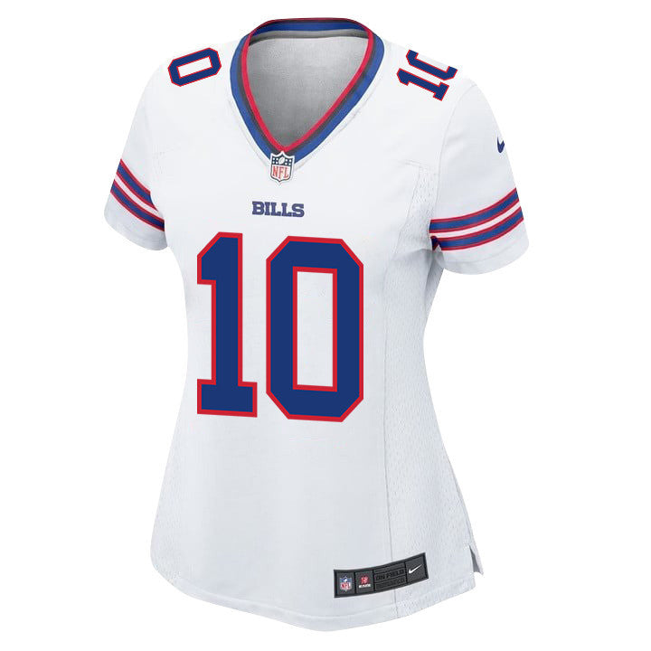 Mitch Trubisky 10 Buffalo Bills Team Game Women Jersey - White