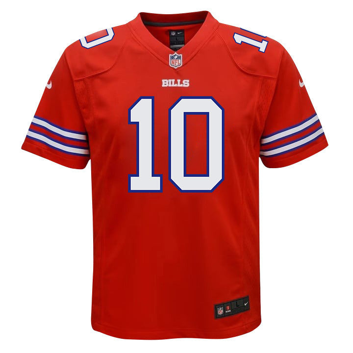 Mitch Trubisky 10 Buffalo Bills Team Game YOUTH Jersey - Red