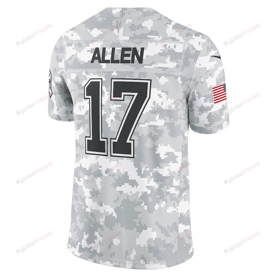 Josh Allen 17 Buffalo Bills 2024 Salute to Service Limited Men Jersey - Arctic Camo