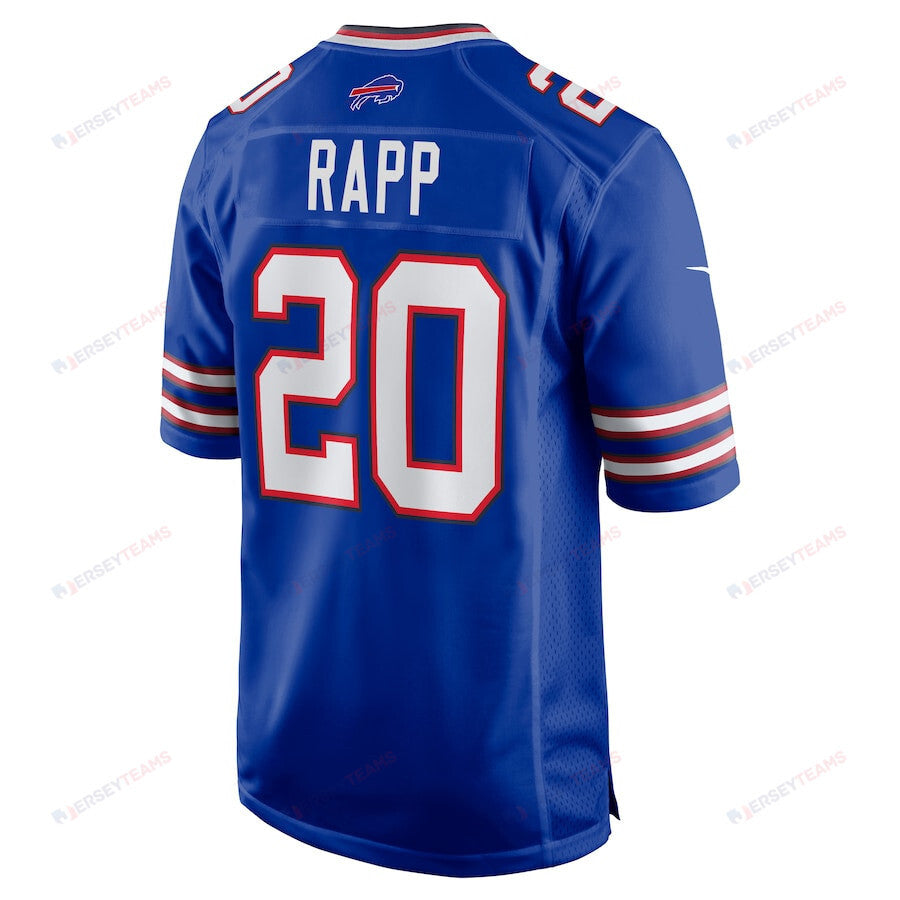 Taylor Rapp 20 Buffalo Bills Game Men Jersey - Royal