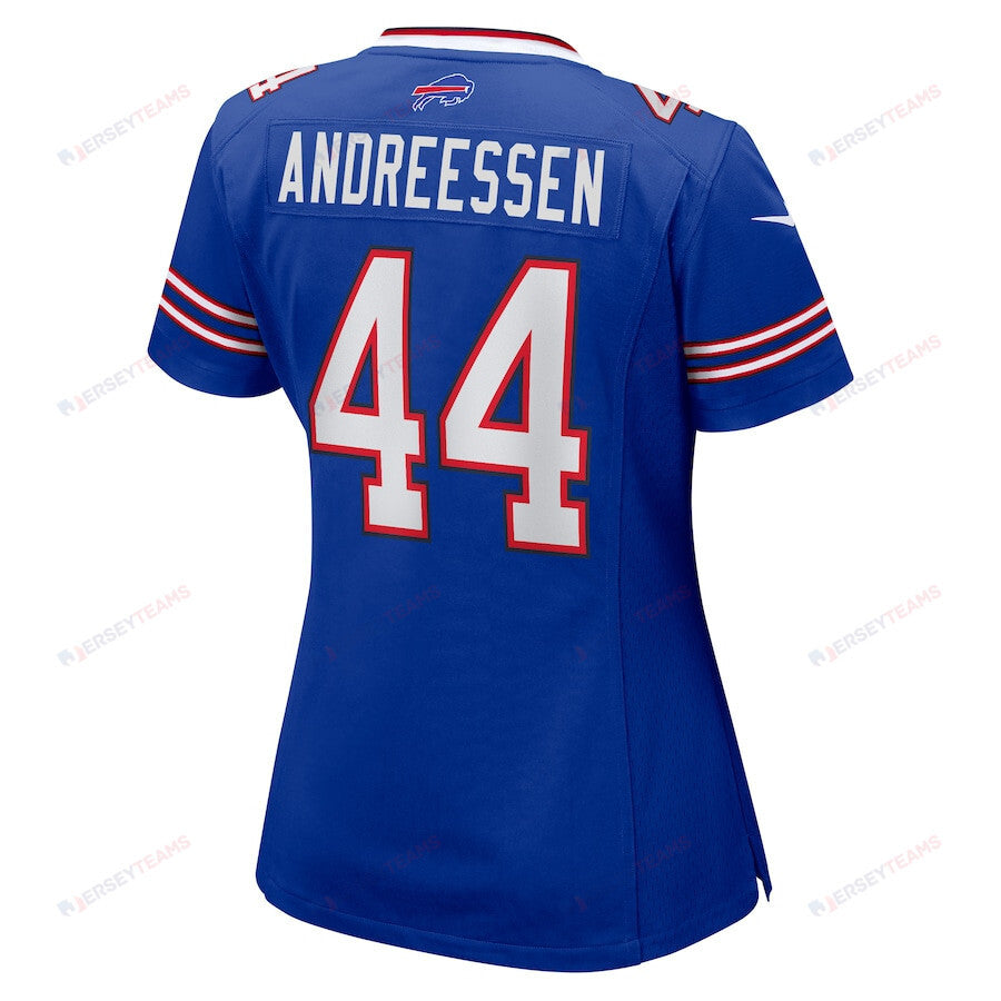 Joe Andreessen 44 Buffalo Bills Women's Game Jersey - Royal