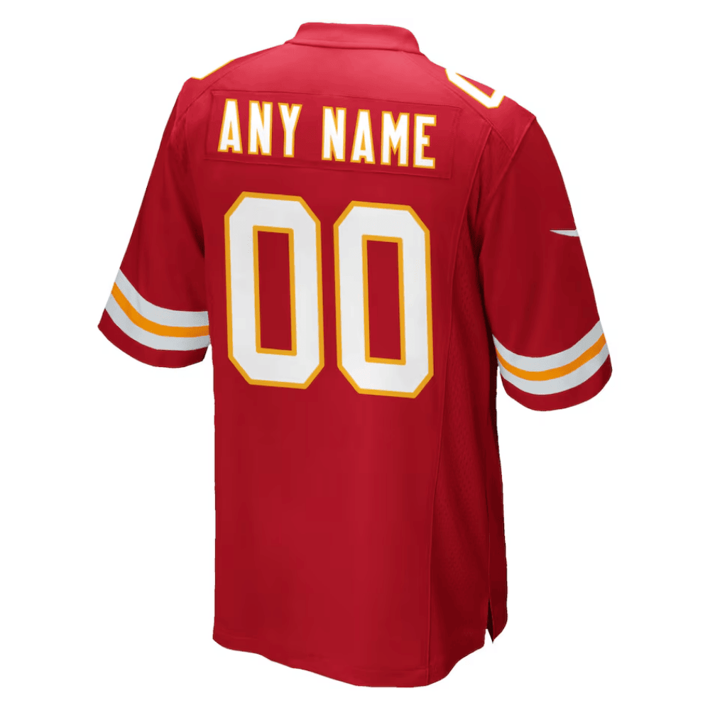 Kansas City Chiefs AFC Championship Patch Game Men Custom Jersey - Red