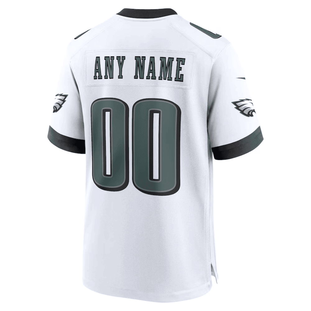Philadelphia Eagles NFC Championship Patch Game Men Custom Jersey - White