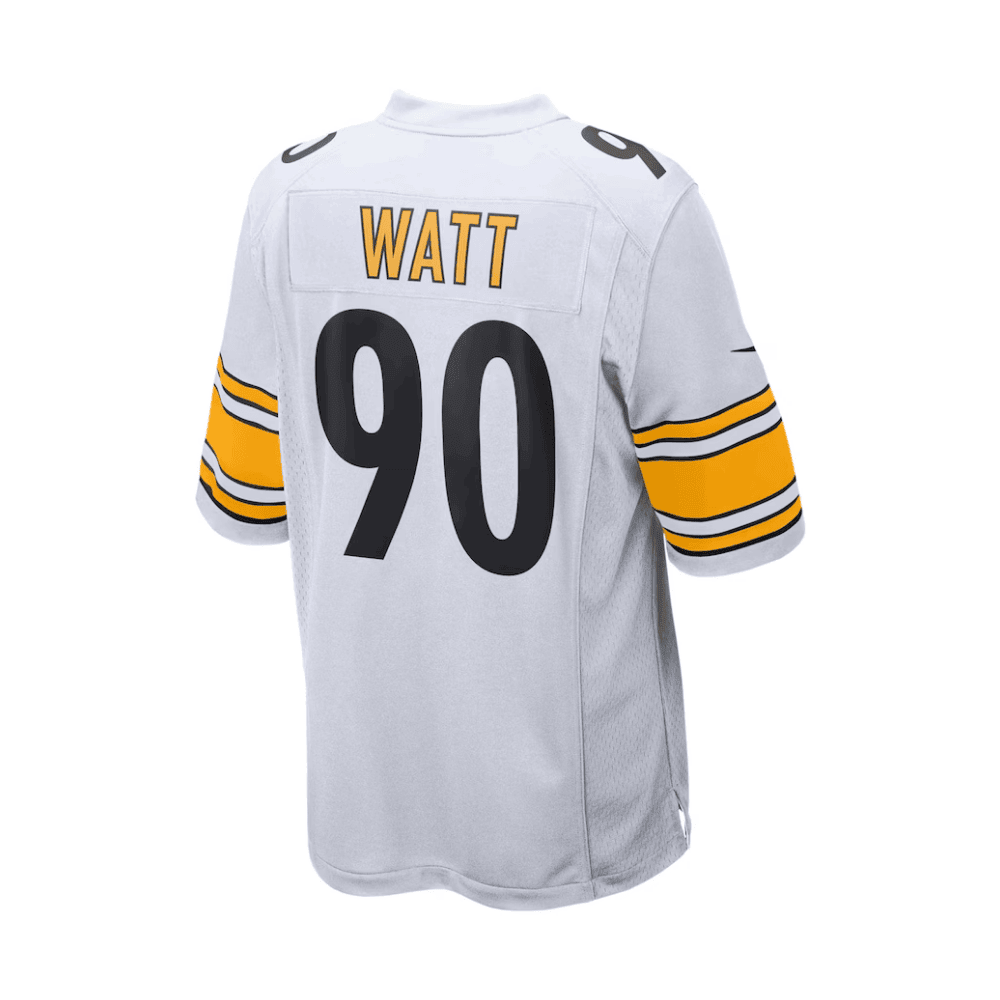 T.J. Watt 90 Pittsburgh Steelers 2025 Pro Bowl Patch Game Men Jersey - White