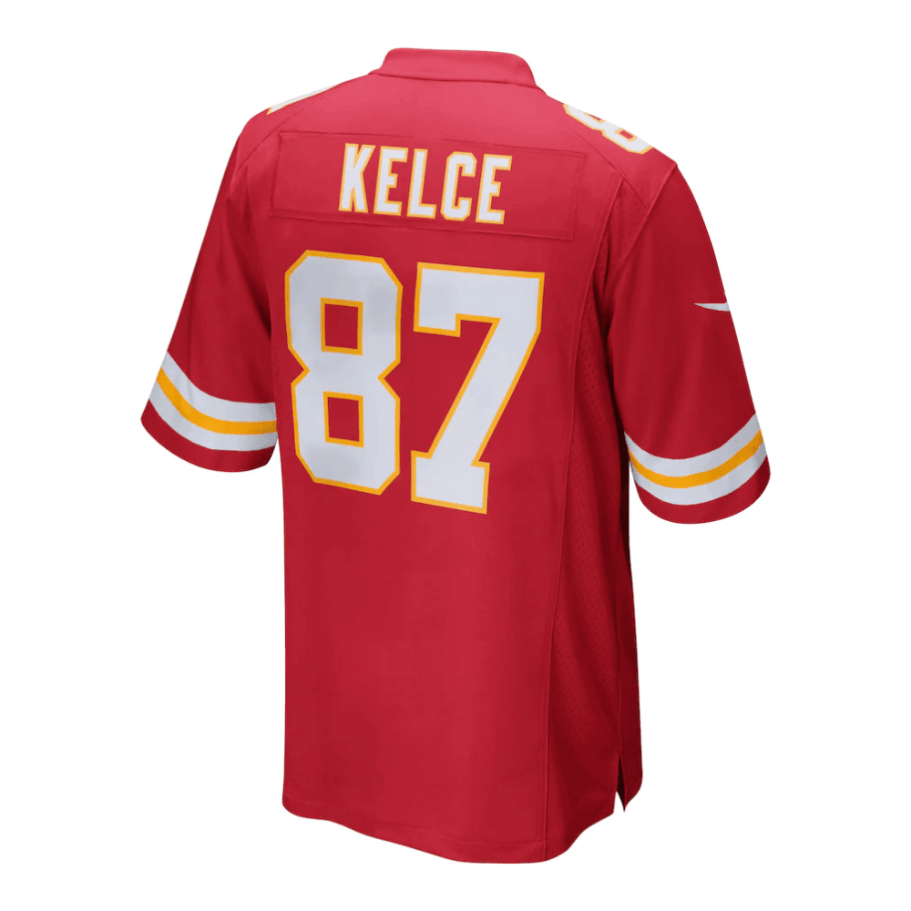 Travis Kelce 87 Kansas City Chiefs 2025 Pro Bowl Patch Game Men Jersey - Red