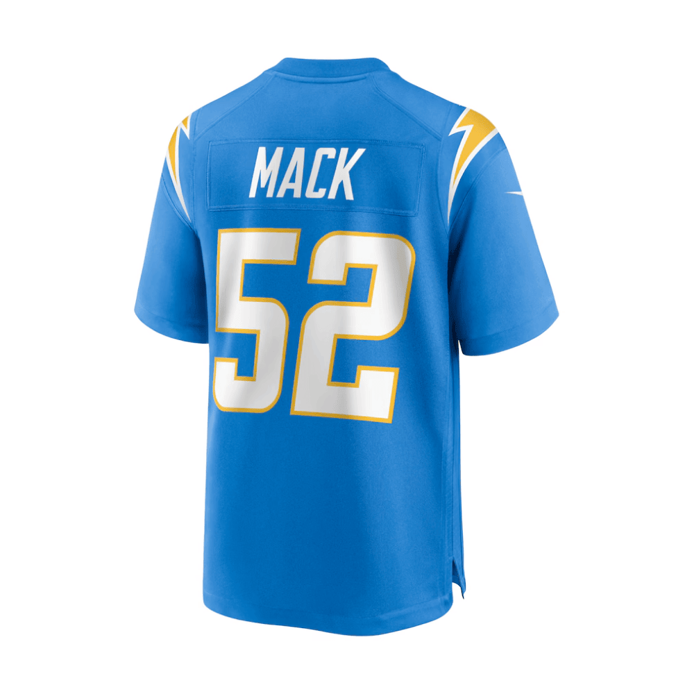 Khalil Mack 52 Los Angeles Chargers 2025 Pro Bowl Patch Game Men Jersey - Powder Blue
