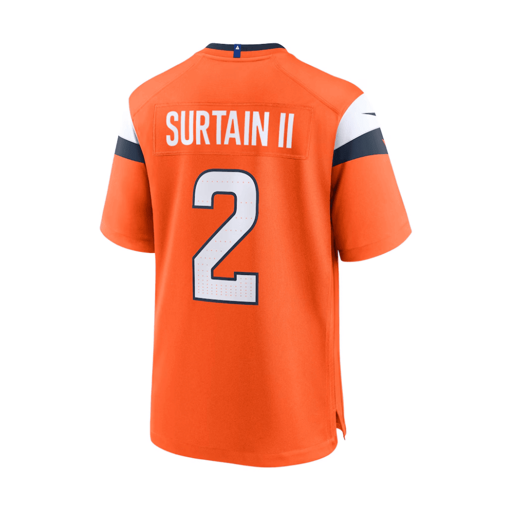 Patrick Surtain II 2 Denver Broncos 2025 Pro Bowl Patch Game Men Jersey - Orange