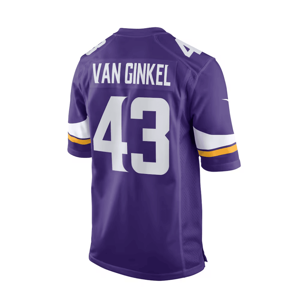Andrew Van Ginkel 43 Baltimore Ravens 2025 Pro Bowl Patch Game Men Jersey - Purple