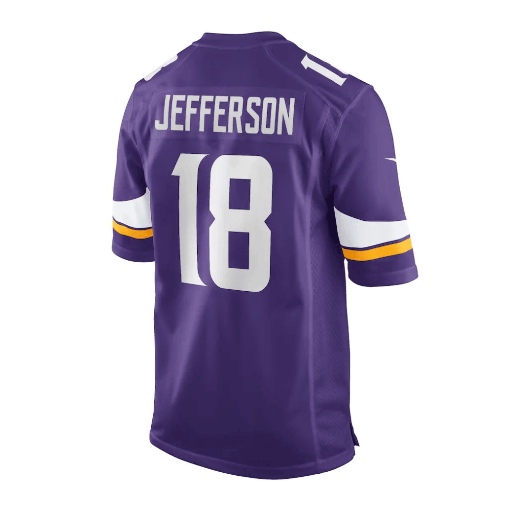 Justin Jefferson 18 Baltimore Ravens 2025 Pro Bowl Patch Game Men Jersey - Purple