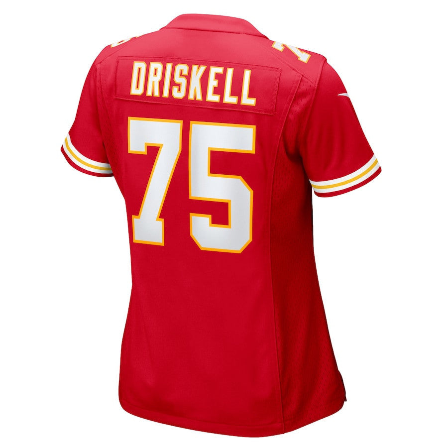 Ethan Driskell 75 Kansas City Chiefs Women's Game Jersey - Red