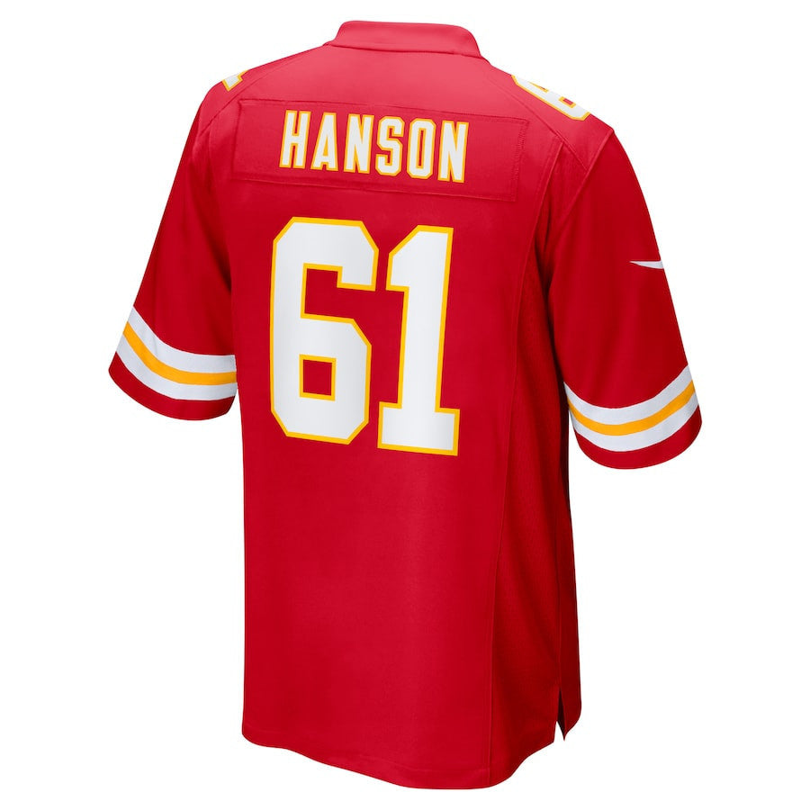 C.J. Hanson 61 Kansas City Chiefs Game Men Jersey - Red