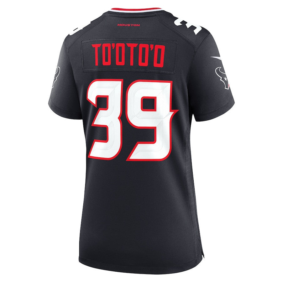 Henry To'oto'o 39 Houston Texans Women's Team Game Jersey - Navy