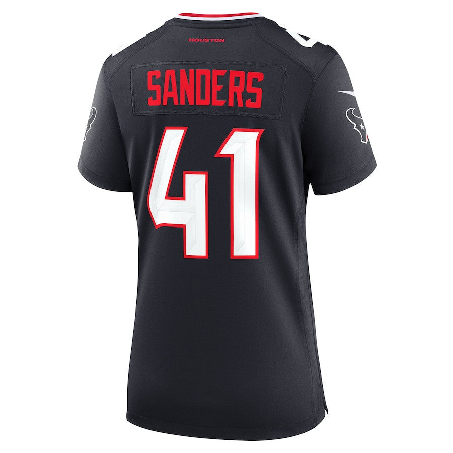 Myjai Sanders 41 Houston Texans Women's Team Game Jersey - Navy