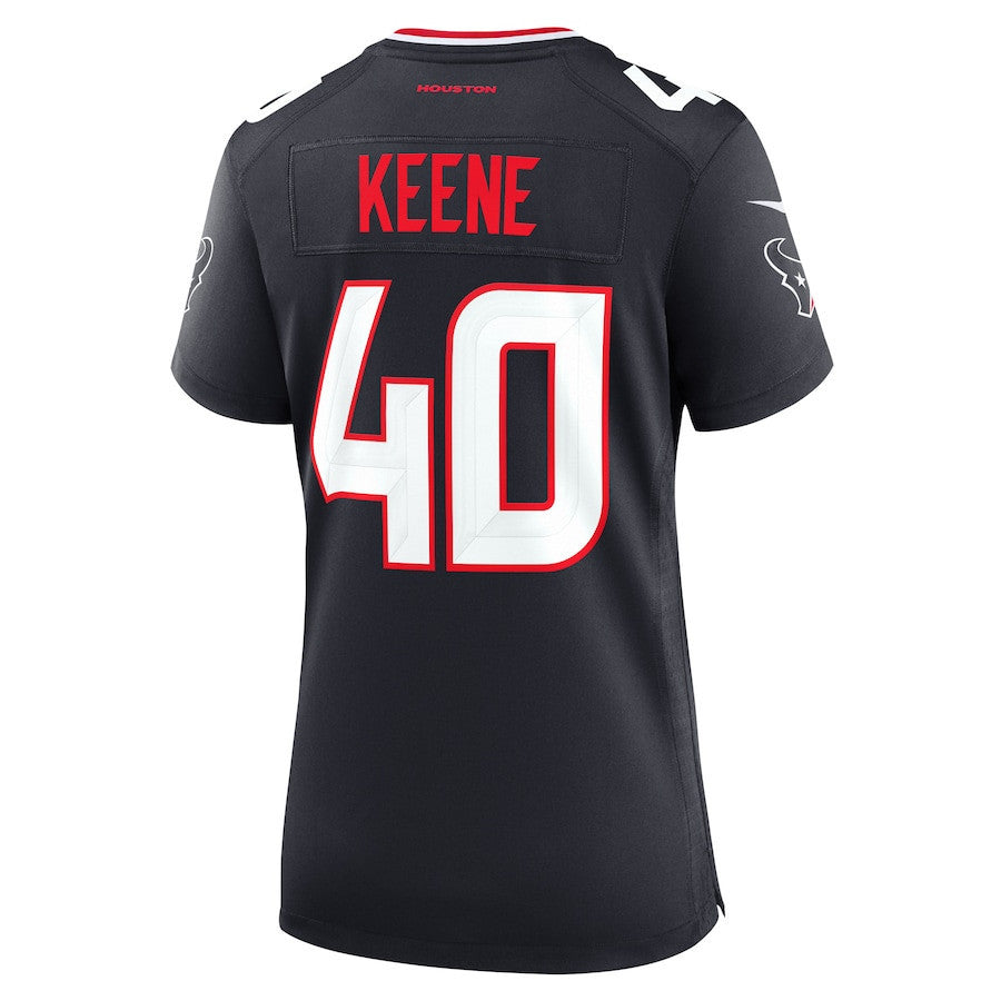 Dalton Keene 40 Houston Texans Women's Team Game Jersey - Navy
