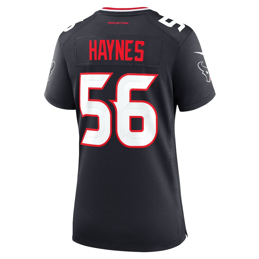 Marcus Haynes 56 Houston Texans Women's Team Game Jersey - Navy