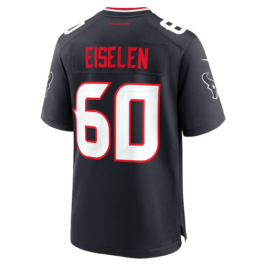 Dieter Eiselen 60 Houston Texans Team Game Men Jersey - Navy