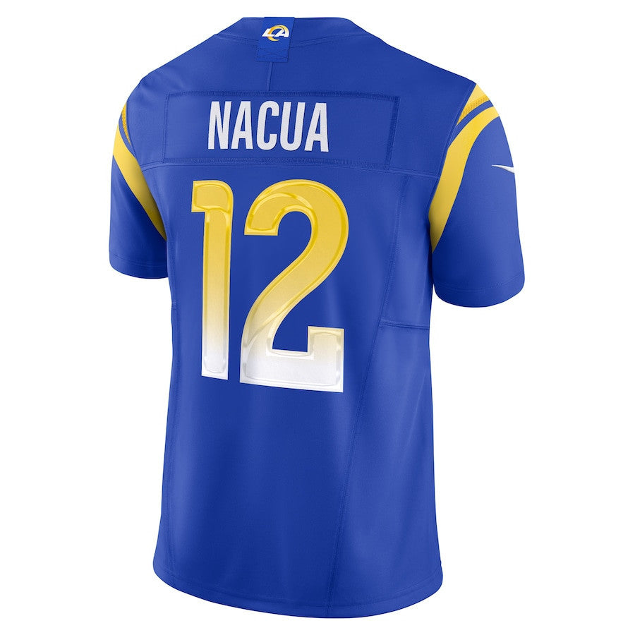 Puka Nacua 12 Los Angeles Rams Vapor F.U.S.E. Limited Player Men Jersey - Royal