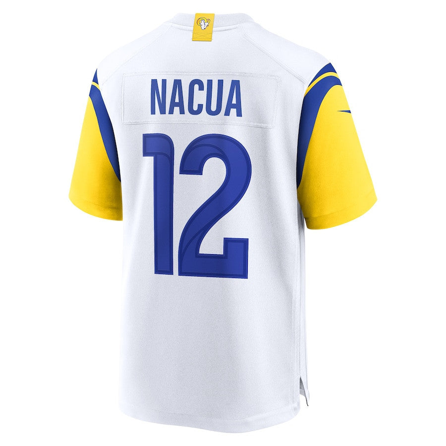 Puka Nacua 12 Los Angeles Rams Youth Game Player Jersey - White