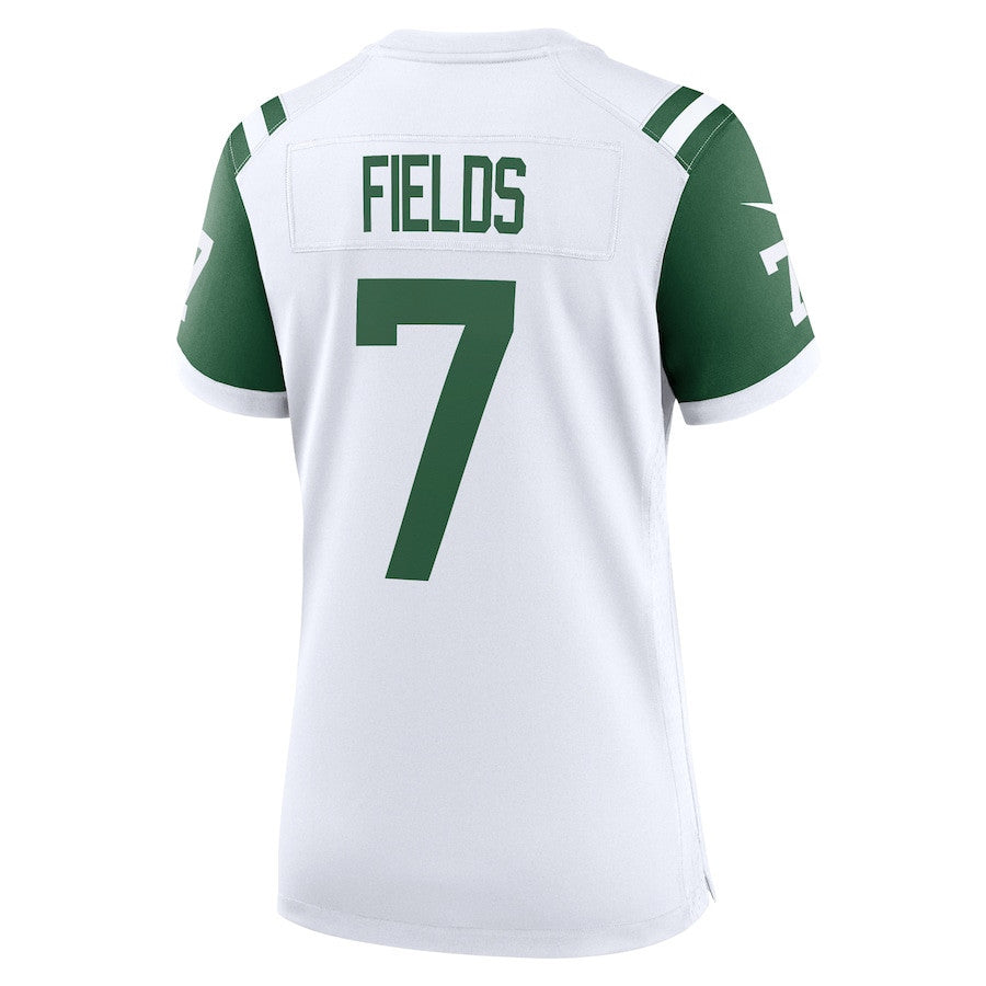 Justin Fields 7 New York Jets Alternate Game Player Women Jersey - White