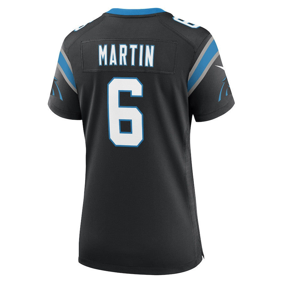 Sam Martin 6 Carolina Panthers Women's Team Game Jersey - Black