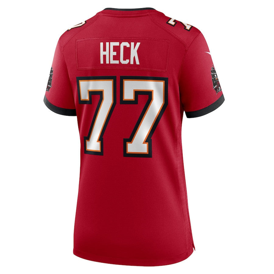 Charlie Heck 77 Tampa Bay Buccaneers Women's Team Game Jersey - Red