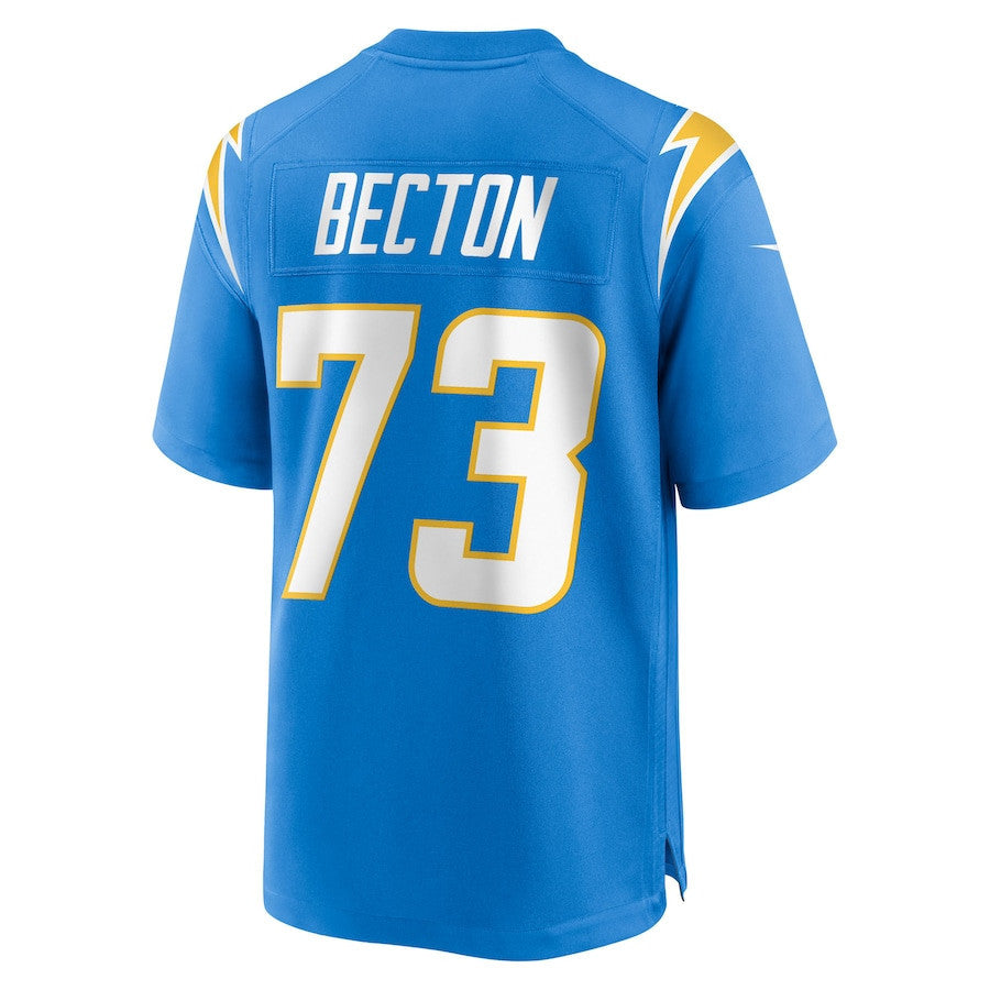 Mekhi Becton 73 Los Angeles Chargers Team Game Men Jersey - Powder Blue