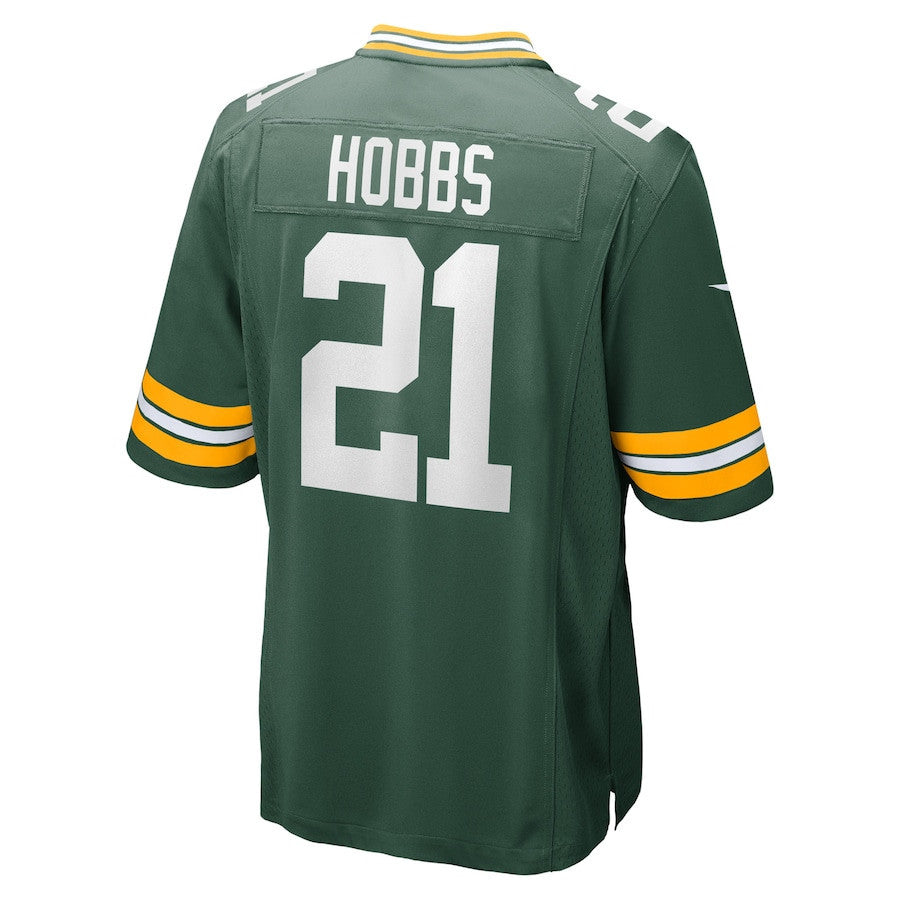Nate Hobbs 21 Green Bay Packers Team Game Men Jersey - Green