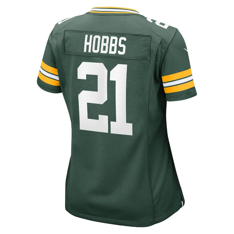 Nate Hobbs 21 Green Bay Packers Women's Team Game Jersey - Green
