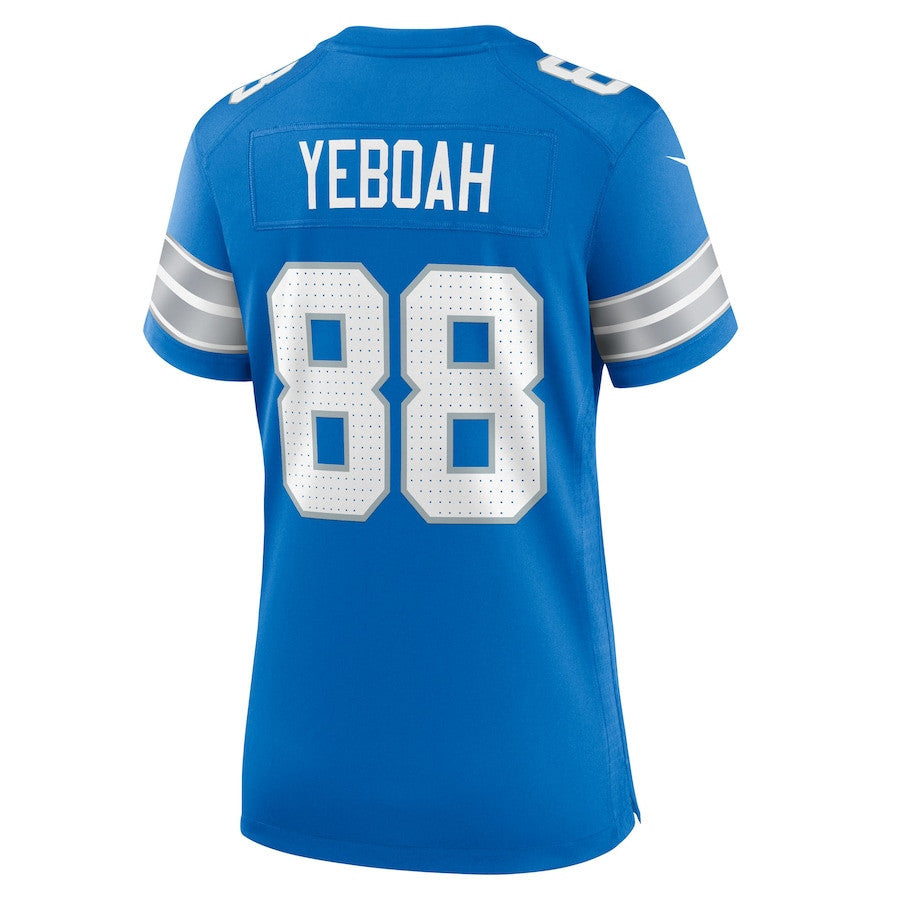 Kenny Yeboah 88 Detroit Lions Women's Team Game Jersey - Blue