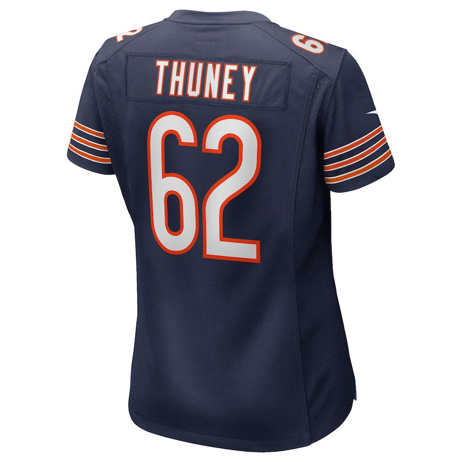 Joe Thuney 62 Chicago Bears Women's Team Game Jersey - Navy