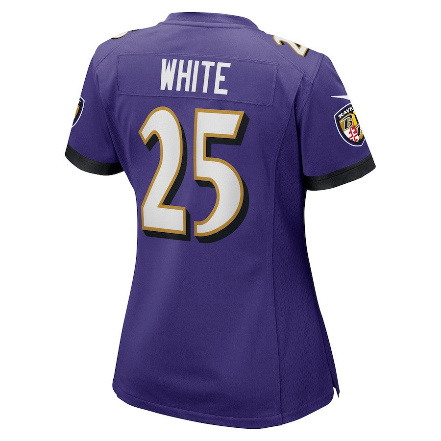 Tre'Davious White 25 Baltimore Ravens Women's Game Jersey - Purple