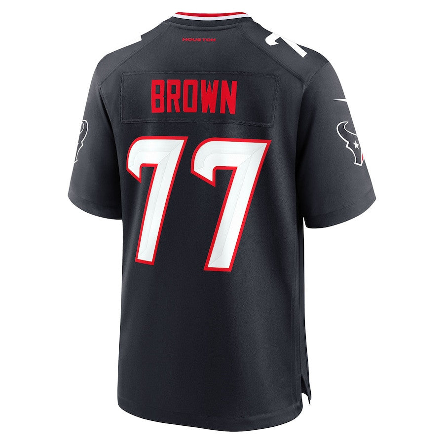 Trenton Brown 77 Houston Texans Team Game Men Jersey - Navy