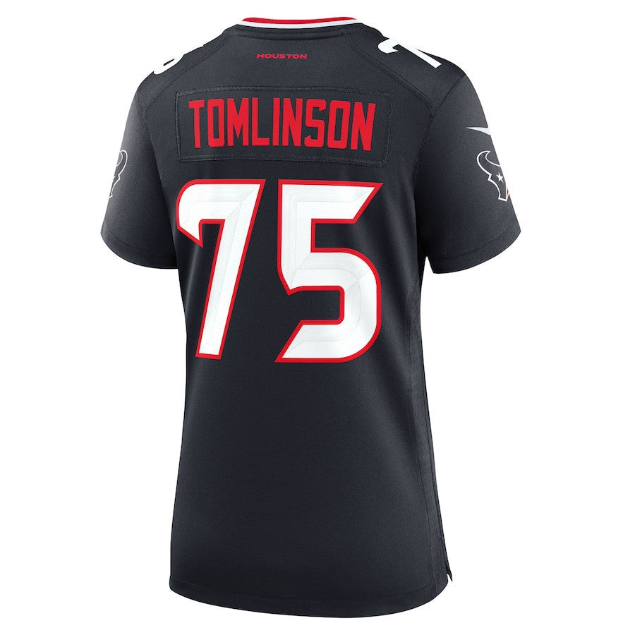 Laken Tomlinson 75 Houston Texans Women's Team Game Jersey - Navy