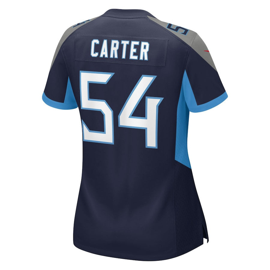Lorenzo Carter 54 Tennessee Titans Women's Team Game Jersey - Navy