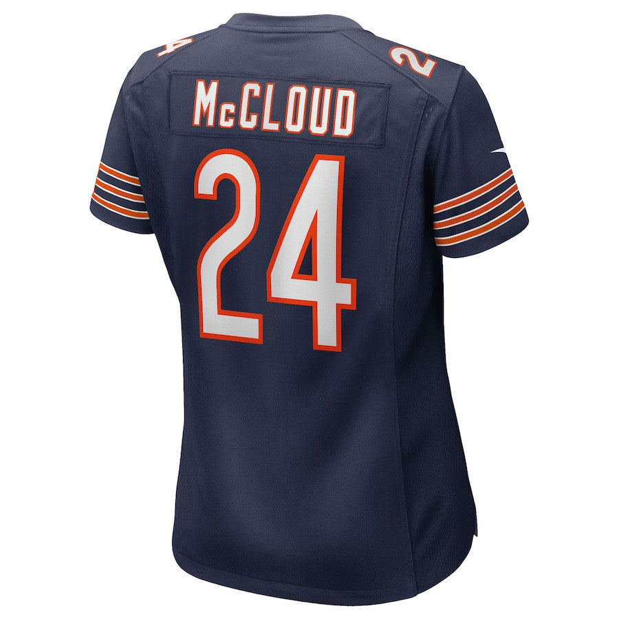 Nick McCloud 24 Chicago Bears Women's Team Game Jersey - Navy