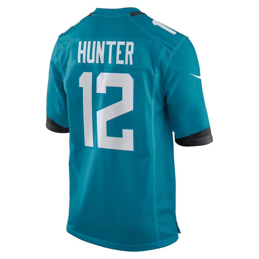 Travis Hunter 12 Jacksonville Jaguars 2025 Draft First Round Pick Game Men Jersey - Teal